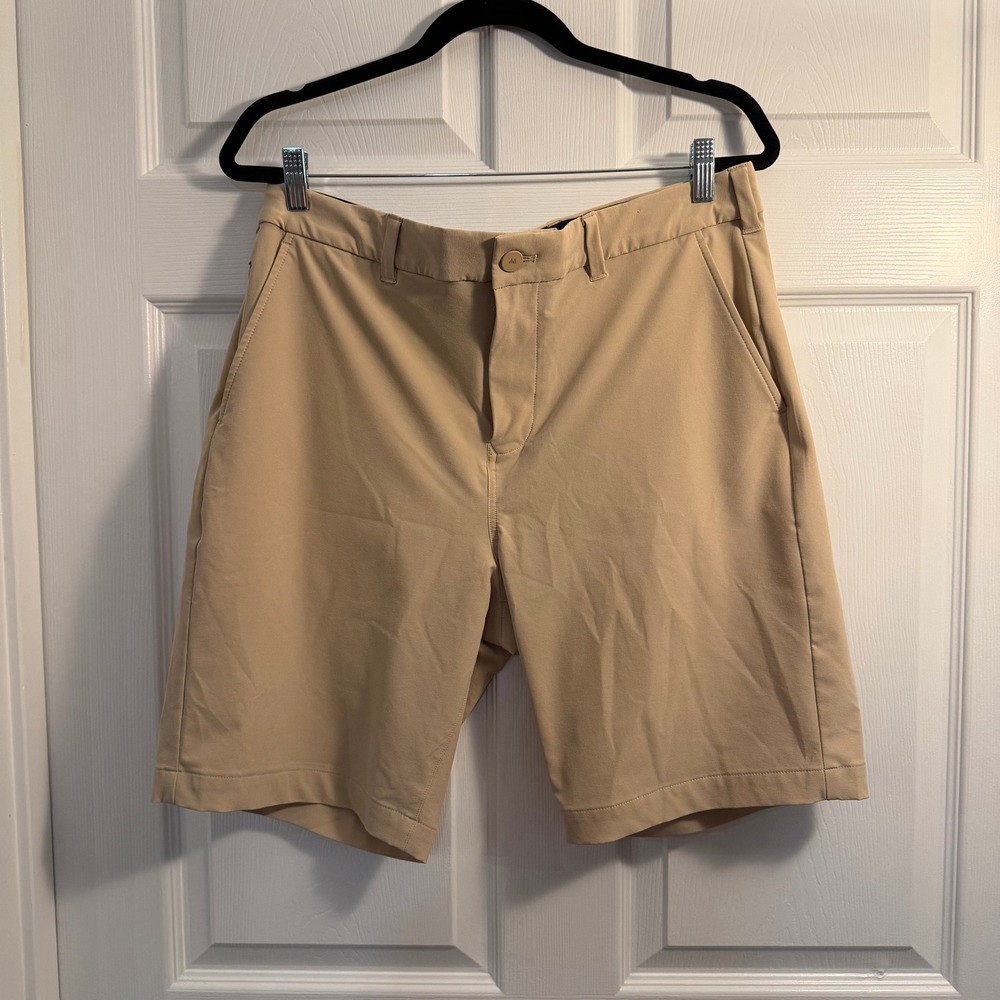 Mizzen+Main Helmsman Slim Shorts Tan 34 Golf Performance Casual